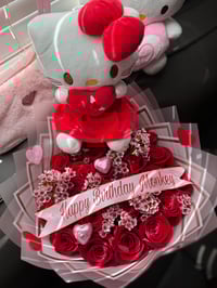 Image 1 of HK bouquet, custom banner roses and mixed blooms