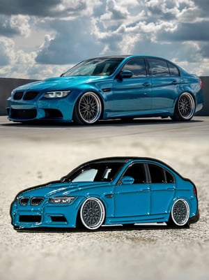 Image of KUWTB Kustoms E90 M3 Atlantis Blue by @Miguel_Bimmer