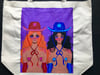 Wild West hand painted tote bag 