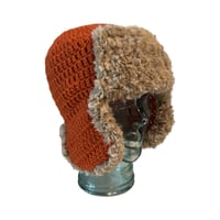 Image 1 of Orange Trapper Hat