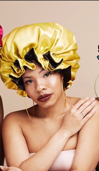 Image 2 of Luxurious JUMBO Satin Bonnets- Reversible  