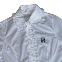 Image 2 of Batsu club frilly blouse in white 