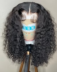Image 2 of 18” BURMESE CURLY 5x5HD WIG  (ready to ship)