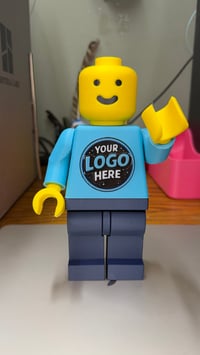 Image 2 of Custom Brick Style Mega Figure – Custom Business Mascot - 3D Printed Gift