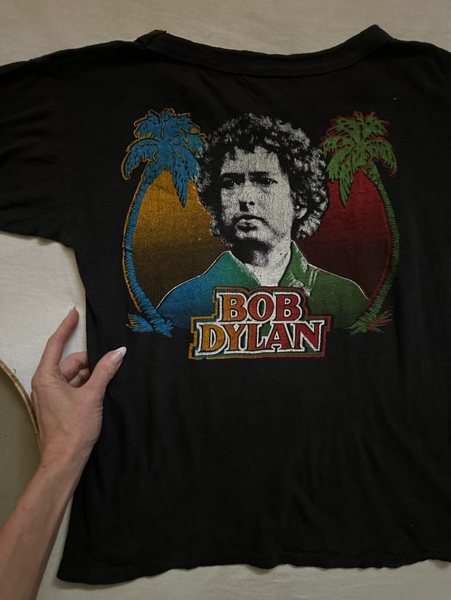 early 1970s Bob Dylan concert t shirt tee 