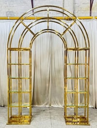 Image 2 of Gold Stainless  Steel with  glass candle holder  210x300cm 