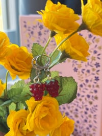 Raspberry earrings 