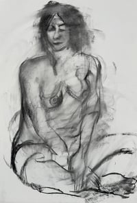 Life drawing study charcoal, studio sale