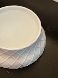 Image 1 of White Diamond Ceramic Pet Bowl