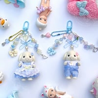 Image 1 of Flora Rabbit Siblings Keychains