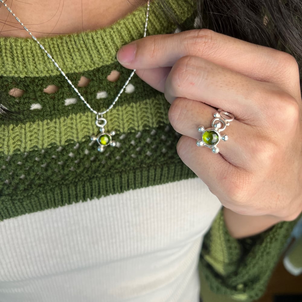 bubble flower pendant