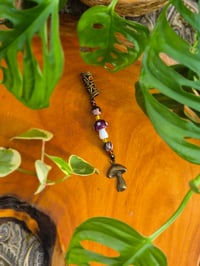 Image 1 of Mushroom Dangle with Rhodonite 