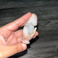 Image 1 of Druzy Pink Agate Lobster Claw 