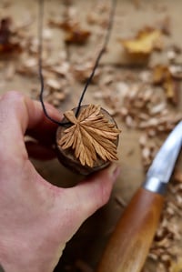 Image 12 of Maple Leaf Pendant Necklace. 