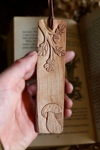 Image 1 of Oak and Mushroom Book Mark 