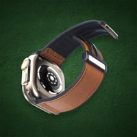 Image 3 of Apple Watch Leather Band w/Magnetic Buckle