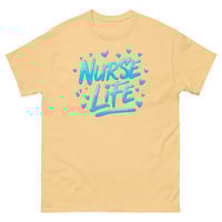 Image 2 of Nurse Life Shirt – Blue Graphic Nurse T-Shirt Bold Script Unisex Tee