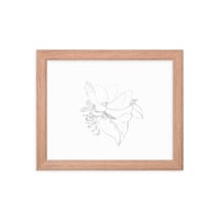 Image 1 of Framed Floral Print Poster - Magnolia Blossom