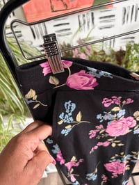 Image 2 of Flower wide leg tights with pockets 