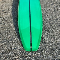 Image 6 of 9'6"  Waltz Classic Longboard Green Resin Tint Shaped by Bill Attlee