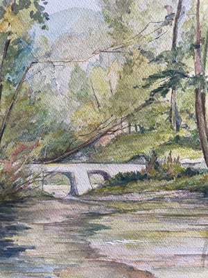 Image of VINTAGE DUTCH WATERCOLOR: PATHS & ROADS #6