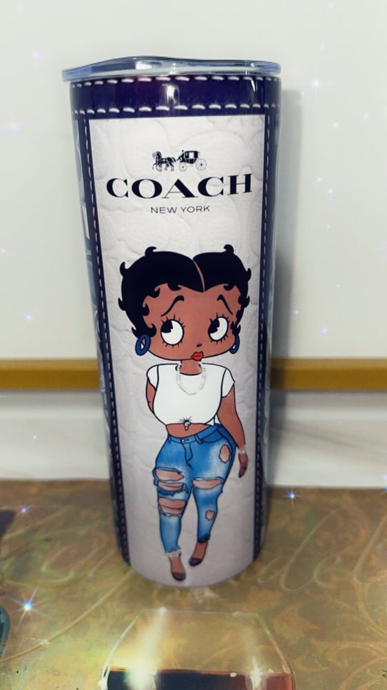 Image of Betty boop coach tumblers pick a colorful coach or the blue coach