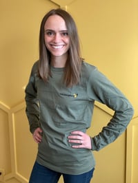 Image 7 of Unisex Long Sleeve Tee - embroidered logo