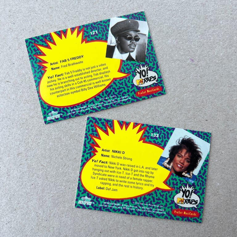 YO! MTV RAPS TRADING CARDS - 80s 90s HIP HOP Image 3