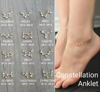 Zodiac constellation anklet 