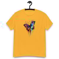 Image 11 of Unisex classic tee, Radiant Paint Drip Butterfly Colorful Tee