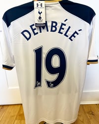 Image 3 of NEW Tottenham Hotspur “DEMBELE 19” 2016/17 Home Shirt + PL patches (XL)