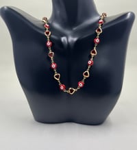 Image 1 of Red Eye of Protection Necklace & Bracelet 