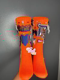 Image 1 of DETROIT TIGER JUNK SOCKS ( FREESTYLED MADE TO ORDER)