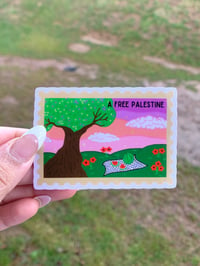 Image 2 of “A Free Palestine” Ticket Sticker