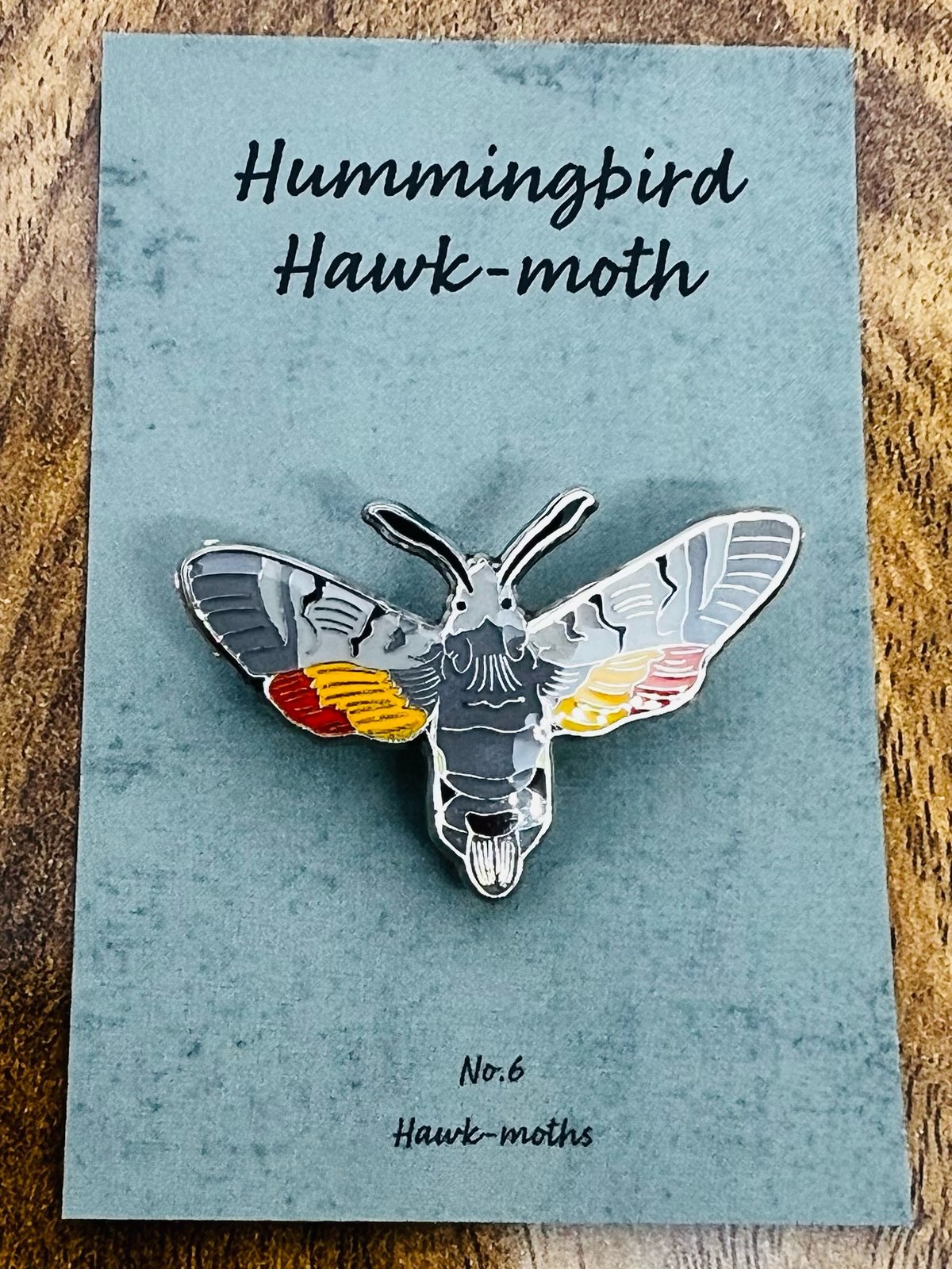 Hummingbird Hawk-moth - No.6 - Hawk-moth Series | UK Birding Pins