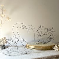 Image 4 of Wire swan sculptures