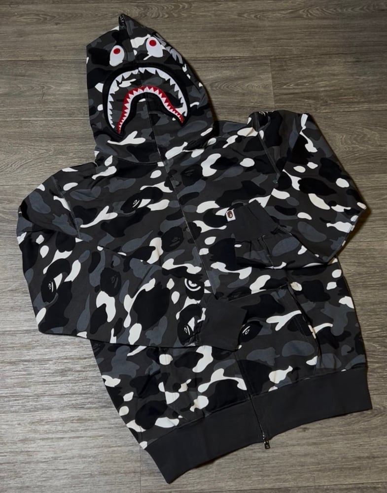 Image of BPE Black/White Hoodie