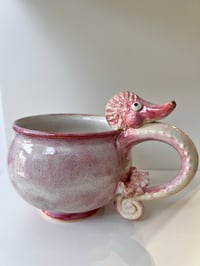 Image 1 of Pink Seahorse Mug- Elizabeth Paxson