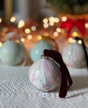 Marbled Ornaments - Merry