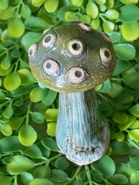 Image 4 of Small Ceramic Mushroom with eyes handmade ceramic 