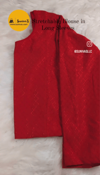 Image 6 of Chandra_Premium Quality Stretchable Blouse  with Long Sleeves