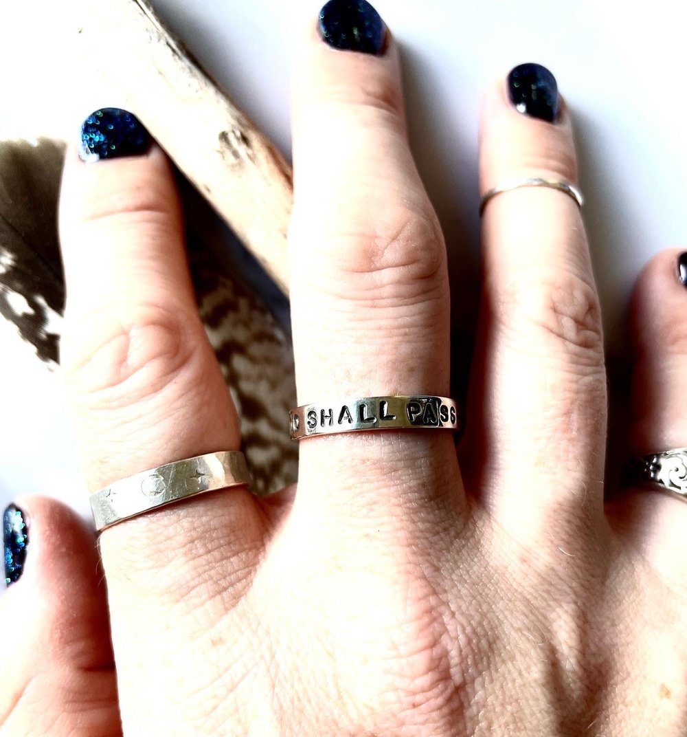 2 Handmade This Too Shall Pass Sterling Sterling Silver Stacking Rings 925