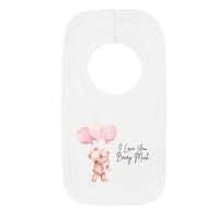 Beary Much Pink Fathers Day Bib