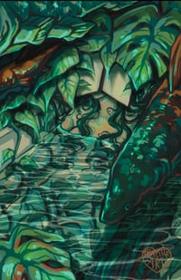 Girl Bathtub Fish 11x17” Print