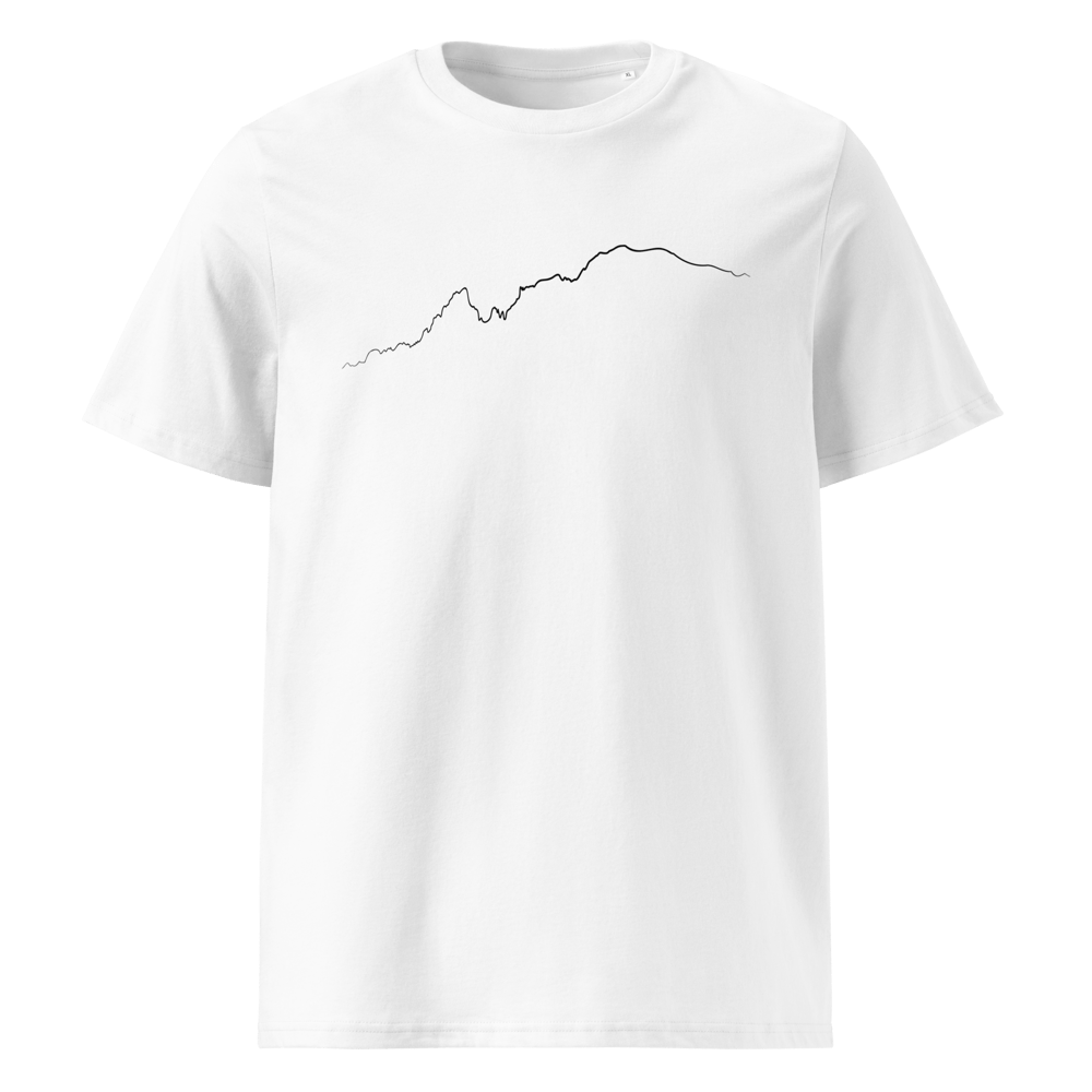 Monte Bianco PULSE T-shirt in Cotone Organico Unisex bianco / black