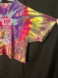 Image 3 of 3XL MILF Man I Love Frogs Tie Dye Crop Top Shirt 2