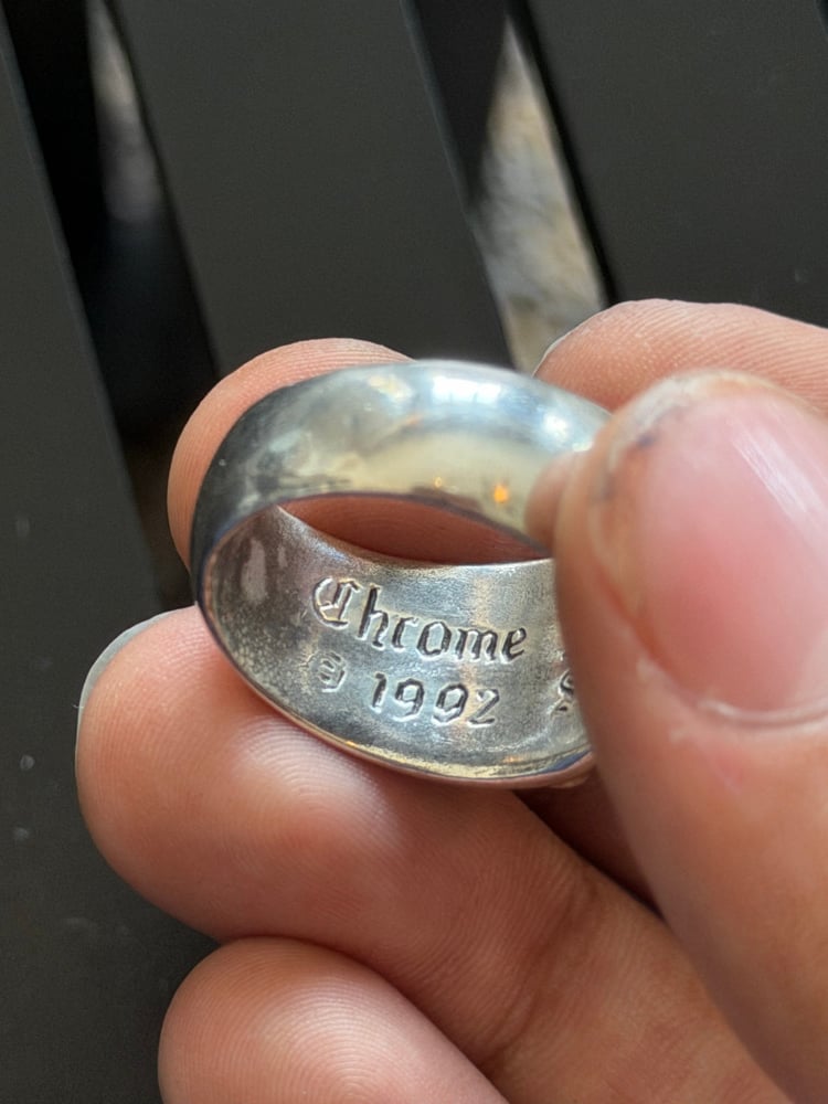 Image of Chrome Hearts Diamond Floral Cross Ring 