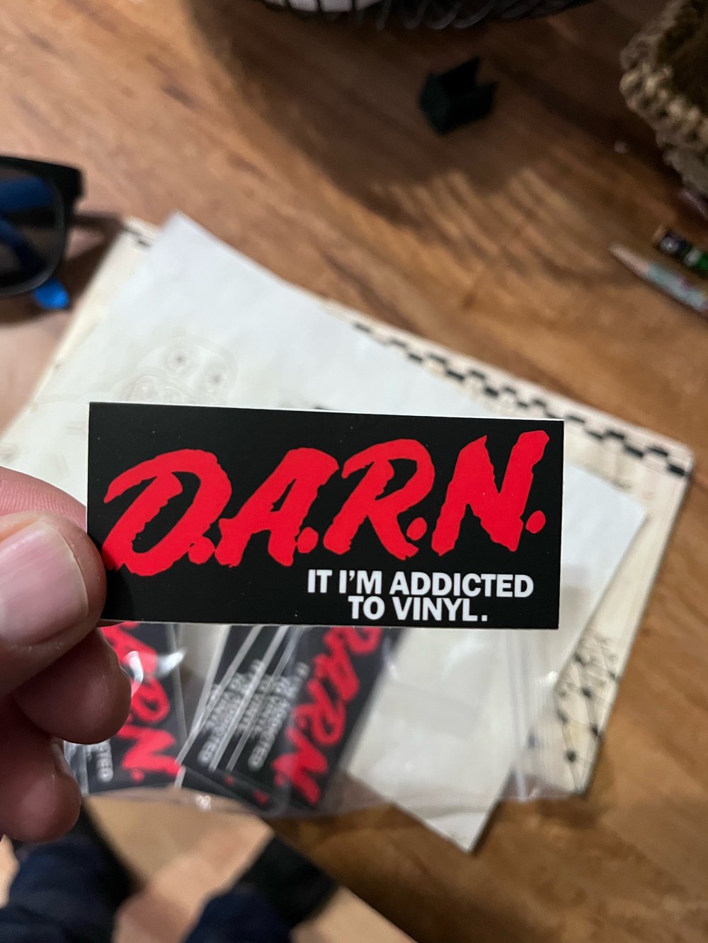 DARN It I'm Addicted To Vinyl Stickers
