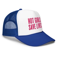 Image 24 of HOT GIRLS SAVE LIVES - THE TWO TONE FOAM TRUCKER HAT IN PINK 