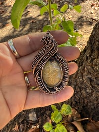Image 1 of Copper Fossilized Coral Pendant 